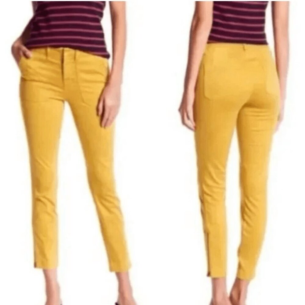 J. Crew Skinny Cargo Pants Women's Size 28 Gold Yellow Jeans
